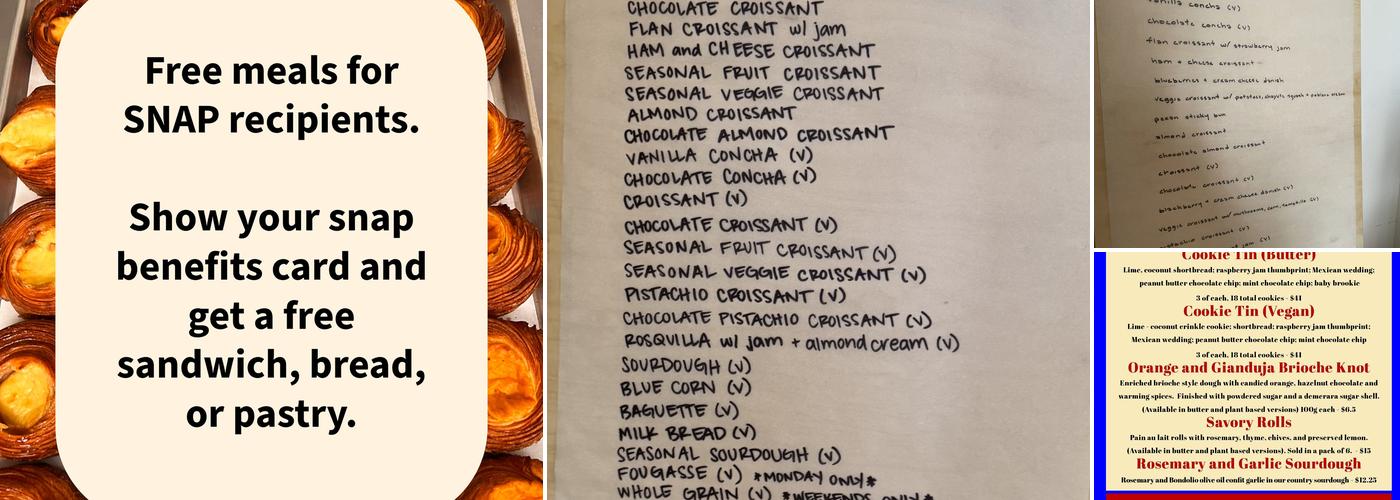 Forma Bakery Menu