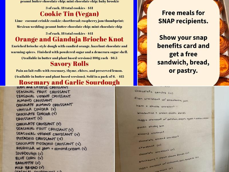 Forma Bakery Menu