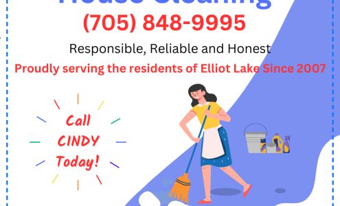 Cindy's House Cleaning 53 Ste Camillus Crescent, Elliot Lake Ontario P5A 3K3