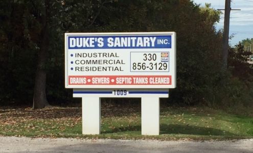 Duke's Sanitary Services Inc 1009 Youngstown Kingsville Rd, Vienna Center Ohio 44473