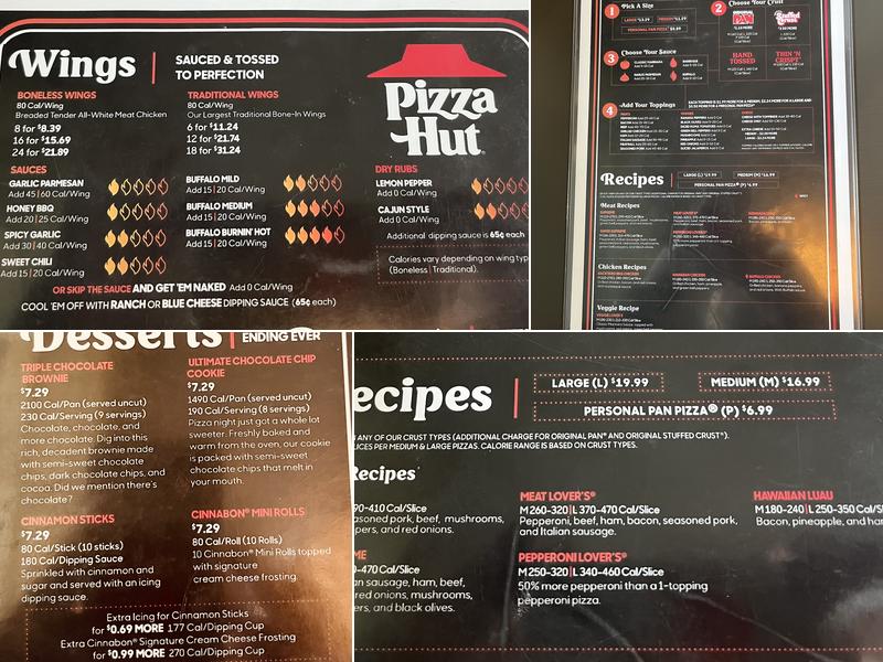 Pizza Hut Menu