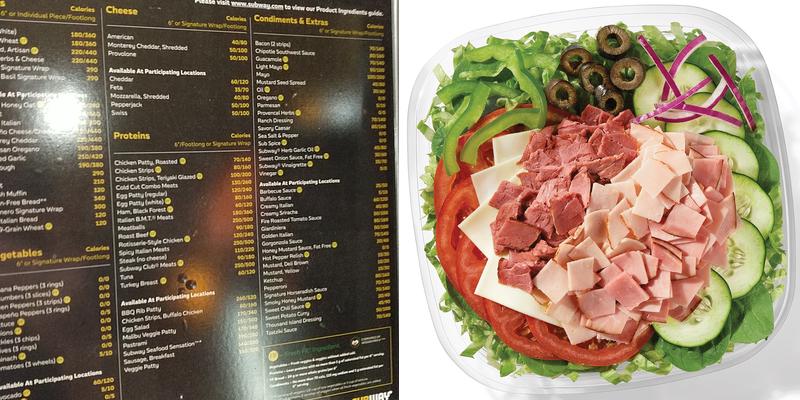 Subway Menu
