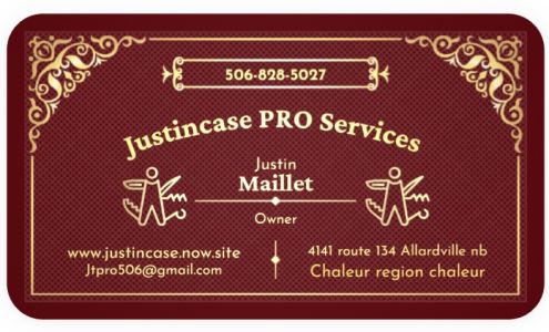 JustInCase PRO Services 4141 NB-134, Allardville Parish New Brunswick E8L 1H3