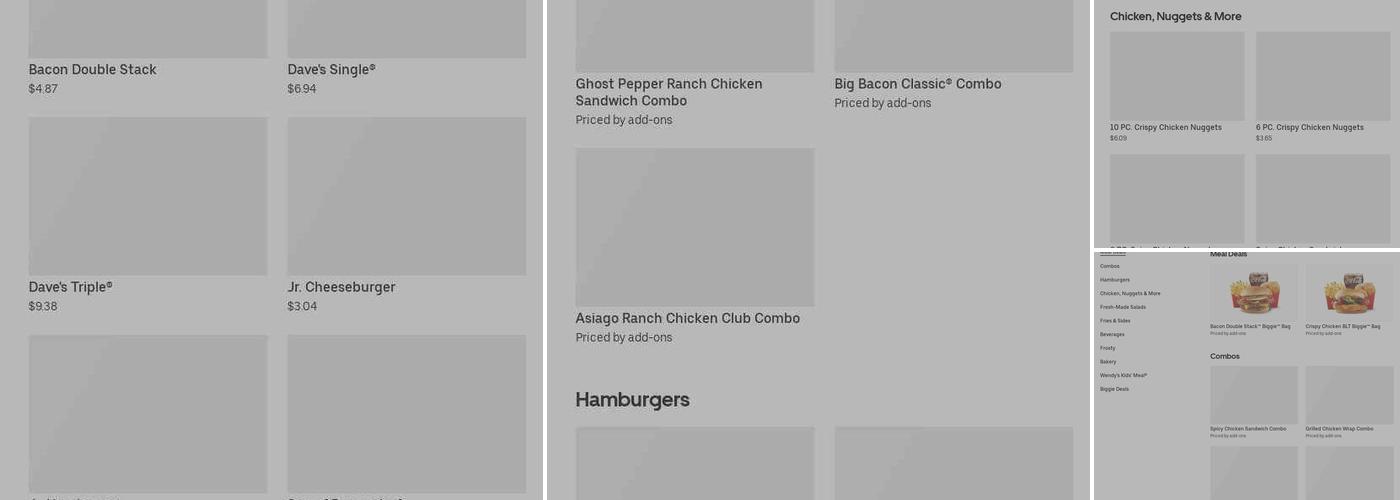 Wendy's Menu