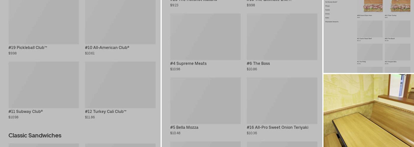 Subway Menu