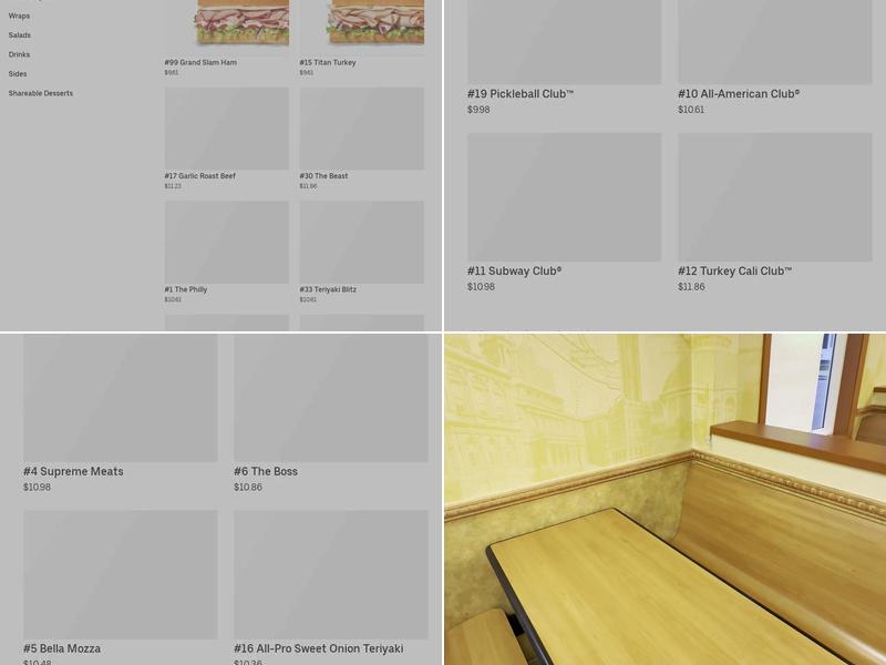Subway Menu