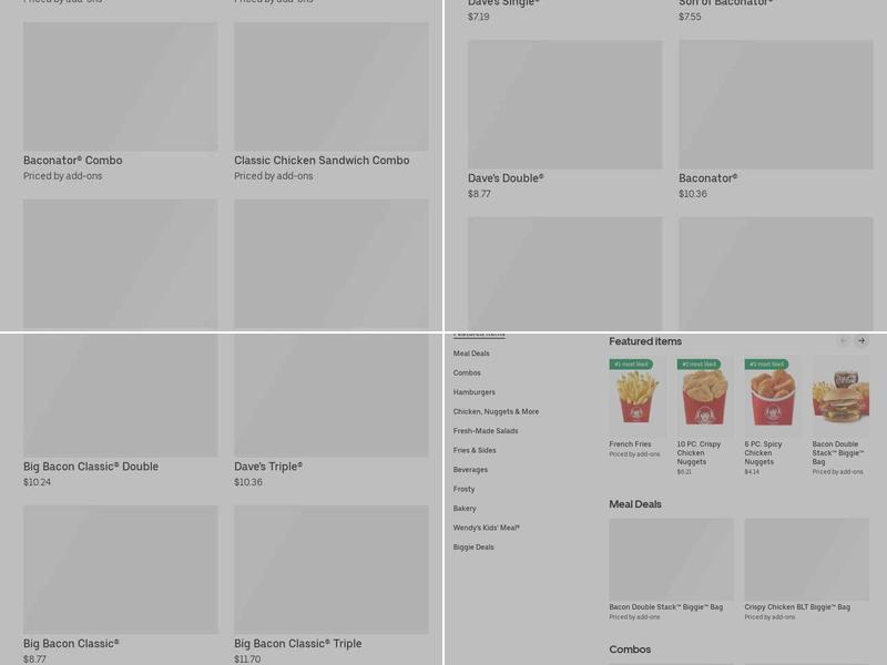 Wendy's Menu