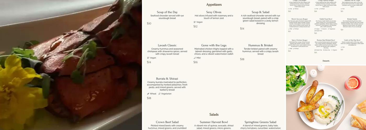 LAVASH SEASIDE GRILL Menu