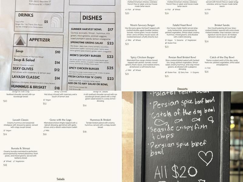 LAVASH SEASIDE GRILL Menu