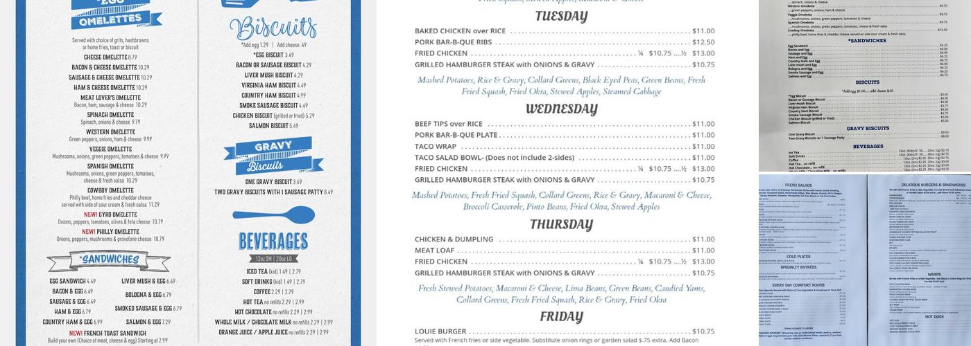Carolina Kitchen Menu