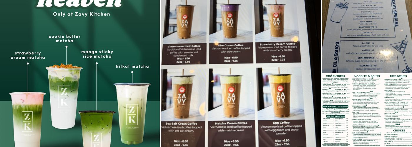 Zavy Kitchen Menu