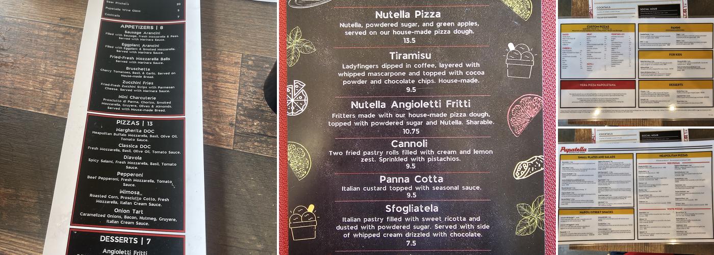 Pupatella Menu