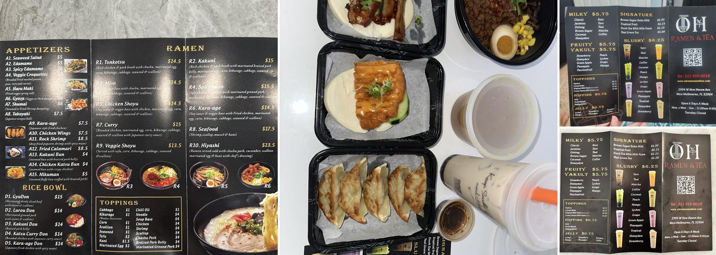 OH Ramen & Tea Menu