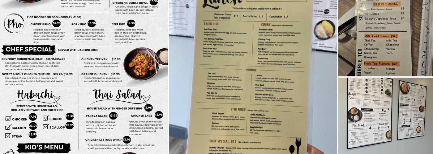 Thai Bistro Menu