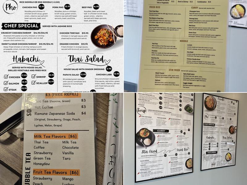 Thai Bistro Menu