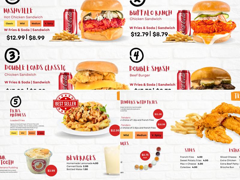 Forefeathers Chicken Madness Menu