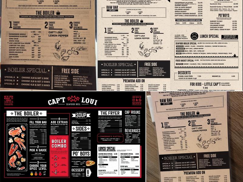 Cap't Loui Carrollton Menu