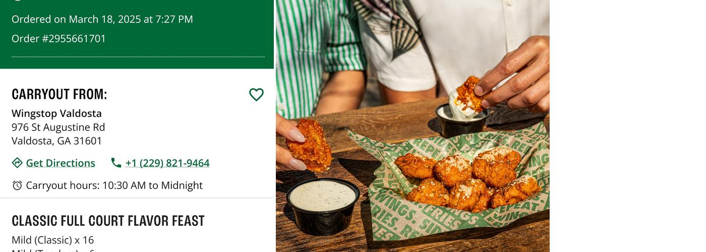 Wingstop Menu