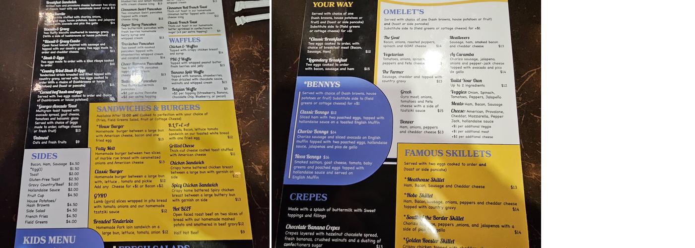 Egg Bistro Menu