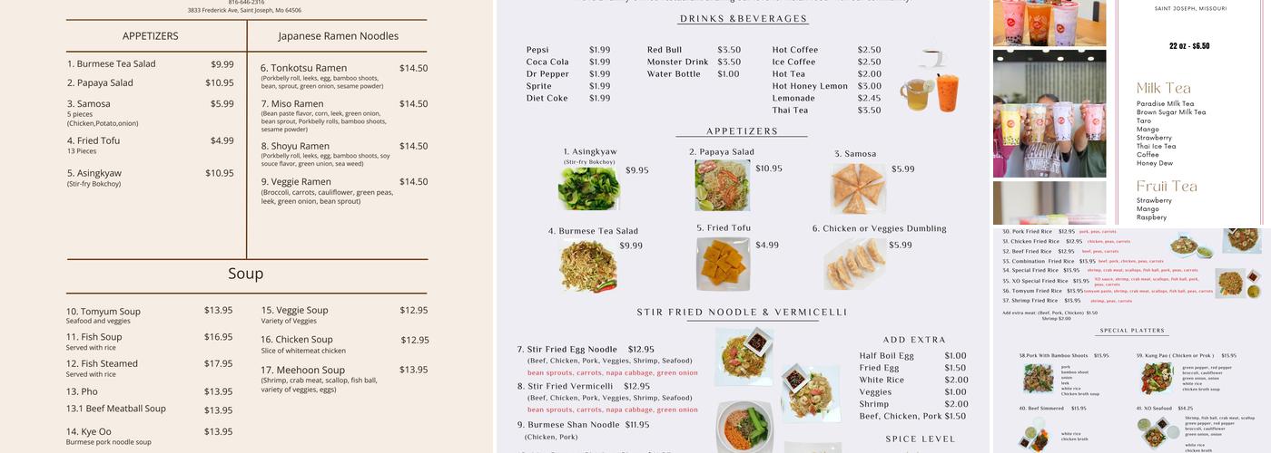 Chin Paradise Restaurant Menu