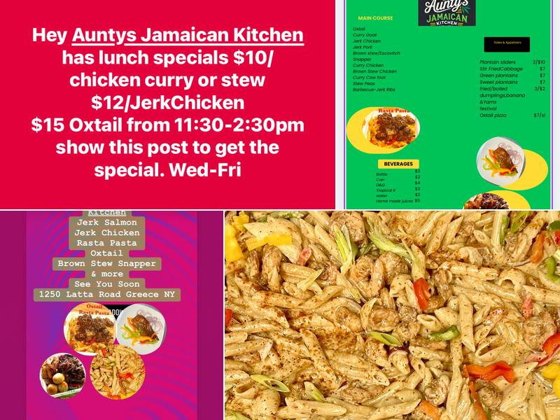 Auntys Jamaican Kitchen Menu