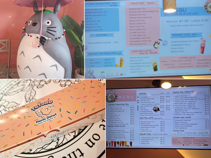 Totoro Mochi Donut Menu