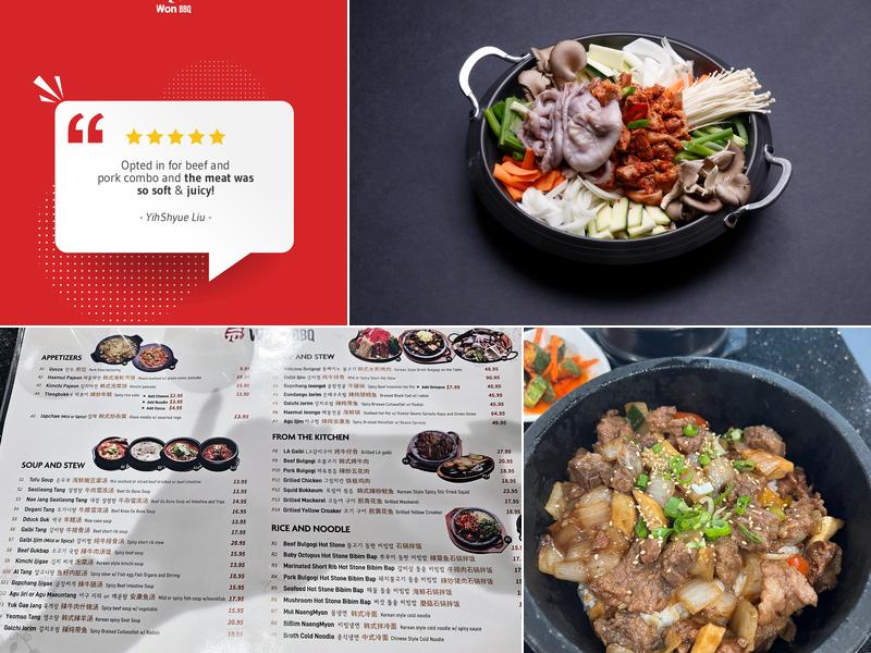 Won BBQ Menu