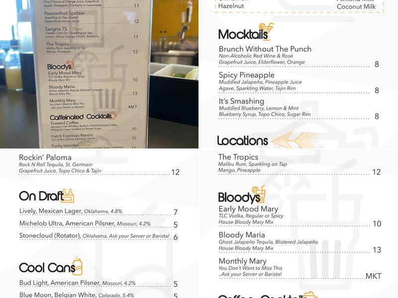 Hatch Early Mood Food Menu