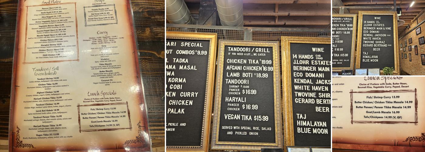 KESARI INDIAN KITCHEN Menu