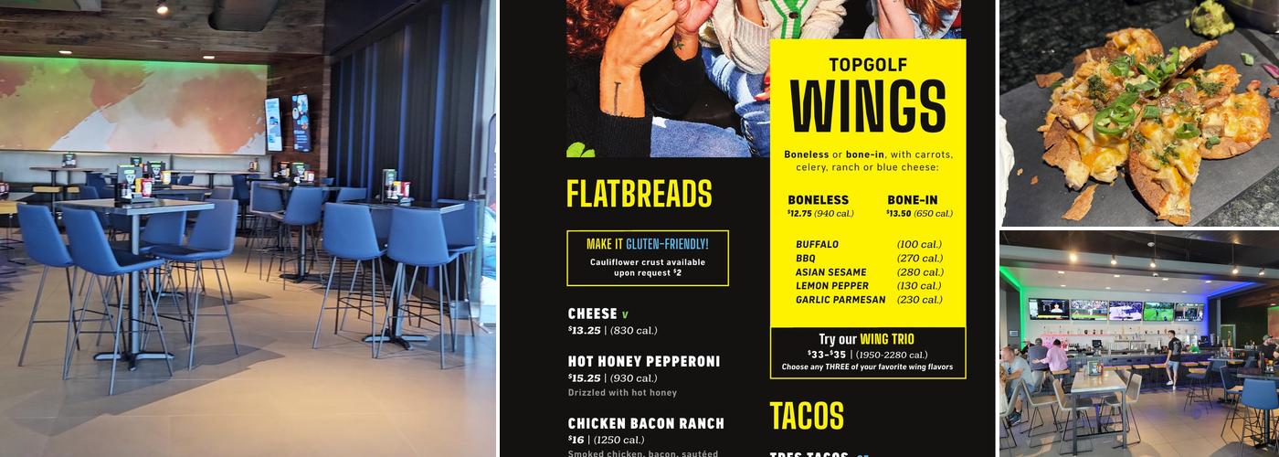 Topgolf Menu