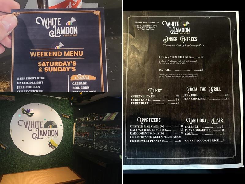 White Jamoon Menu