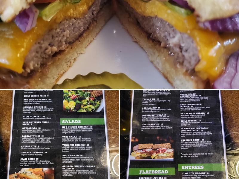 The Monkey Bar Menu