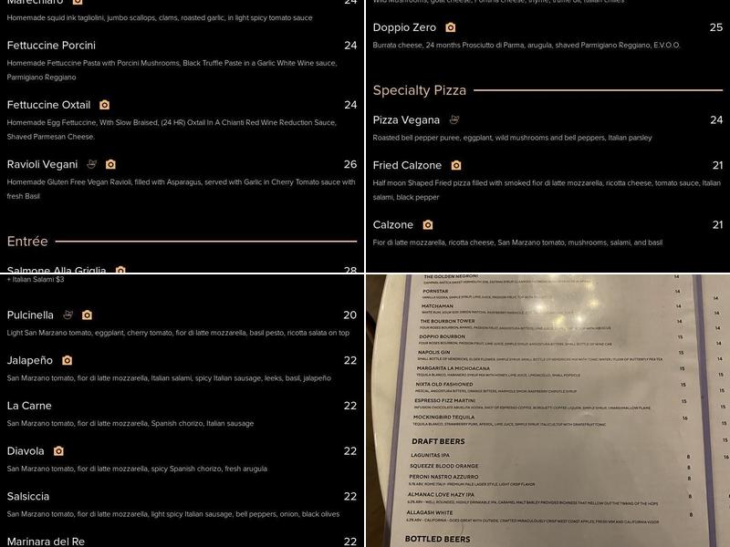 Doppio Zero Campbell Menu