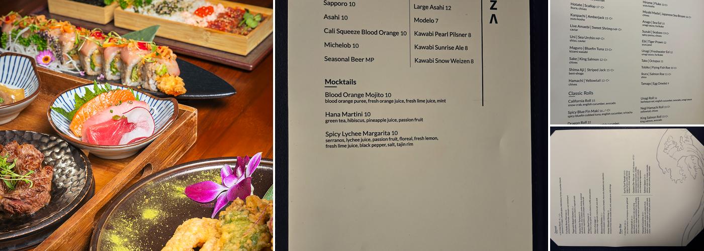 O-iza Modern Japanese Menu