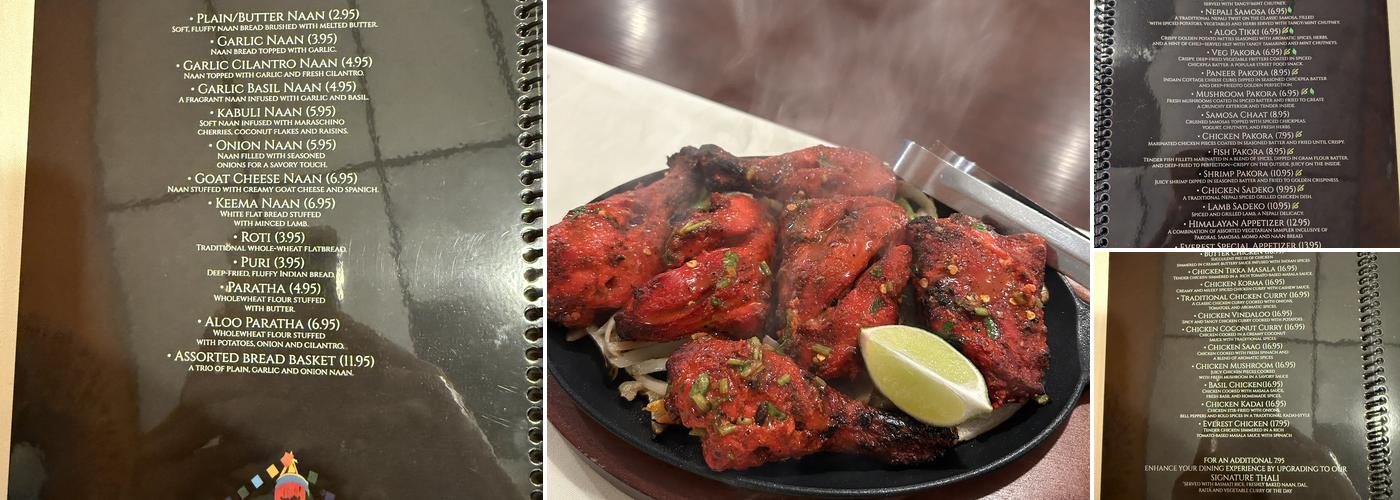 Everest Curry Menu