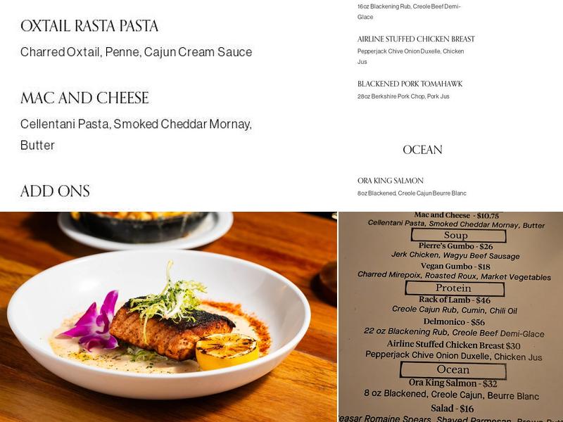 Pierre Pierre Menu