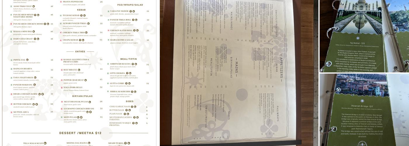 Pippal Menu