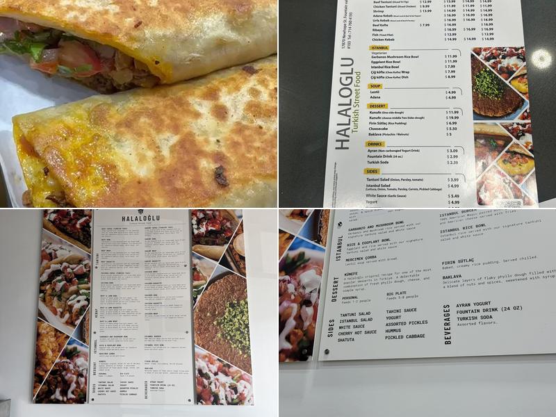 Halaloğlu Menu