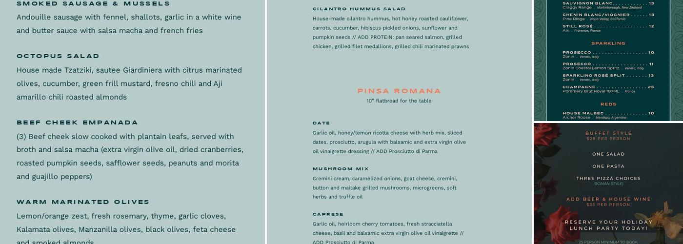Meraki Menu