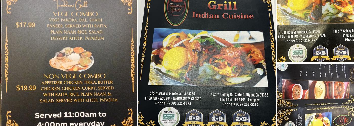 Tandoori Grill Ripon Indian Cuisine Menu