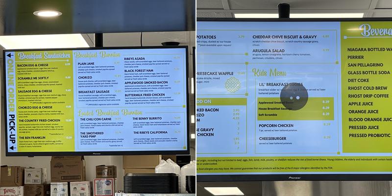 EggBred Huntington Beach Menu