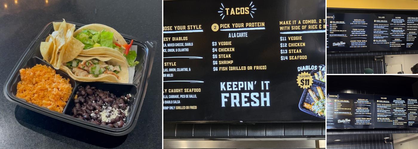 Diablos Tacos Mexican Grill Menu