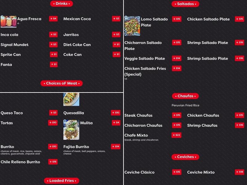 Încă Maya Tacos Menu