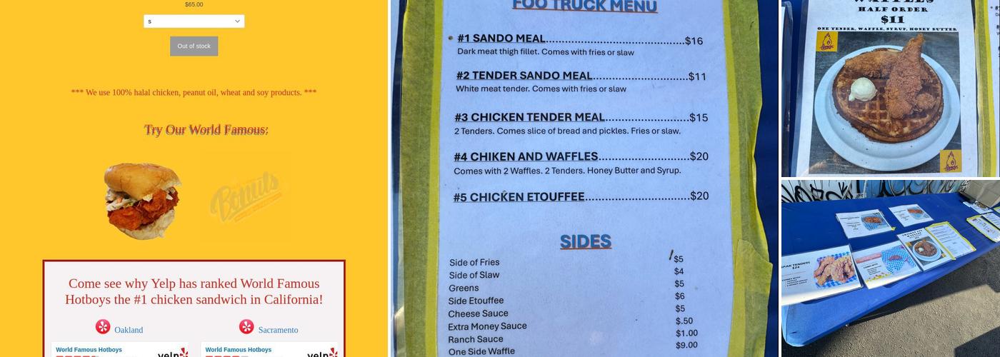 World Famous HOTBOYS Chicken Menu