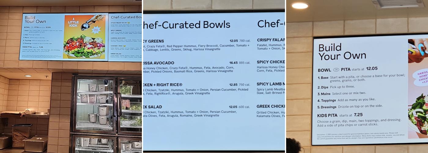 CAVA Menu