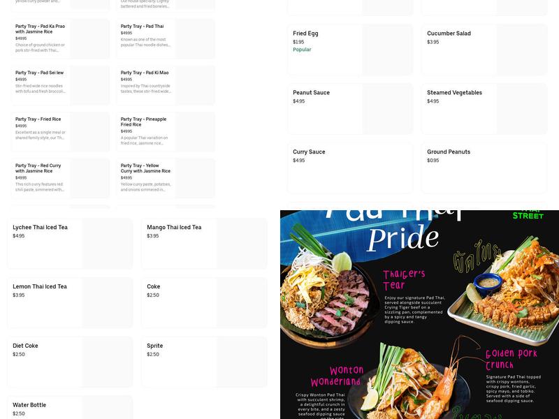 Bai Tong Thai To Go - Anaheim Menu