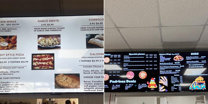 El Padrinos Pizza and grill Menu