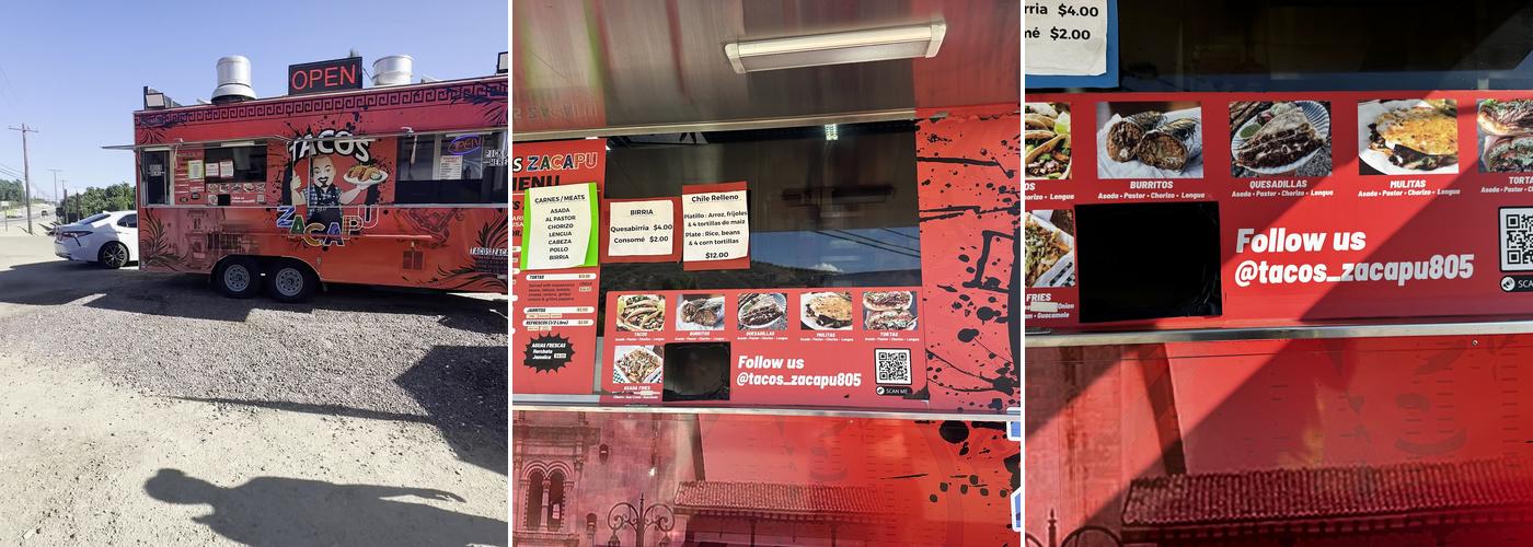 Tacos Zacapu Menu