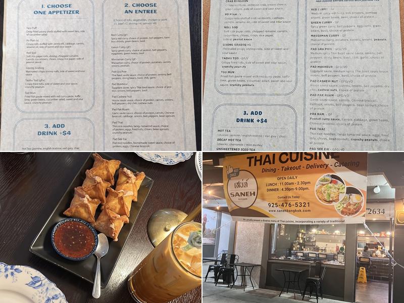 Saneh Bangkok Menu