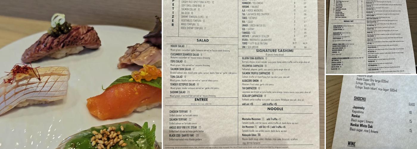 akami sushi Menu